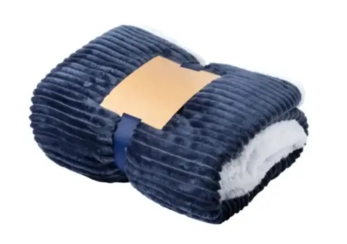 Premium alpaca blanket with subtle embroidered logo for VIP clients