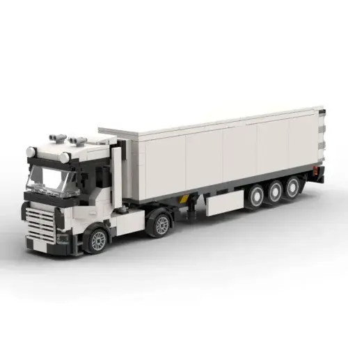 Custom brick set - white lorry