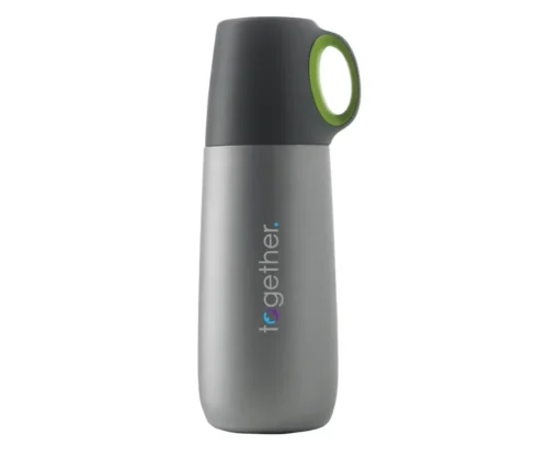 Designer thermos flask with company logo and digital transfer print