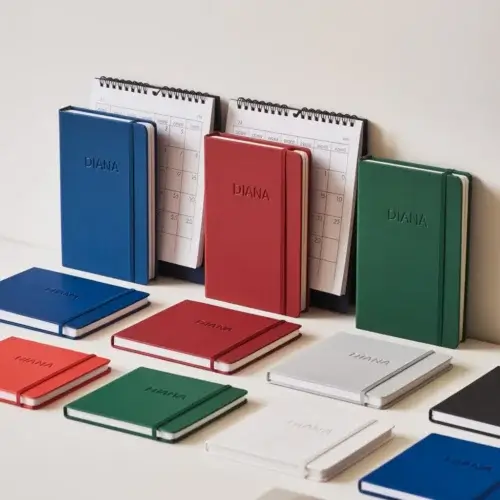 Diaries with custom logo print