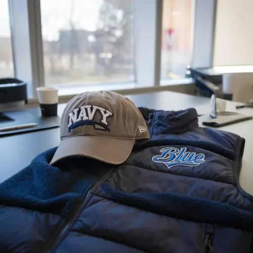 Logo embroidery on sportswear