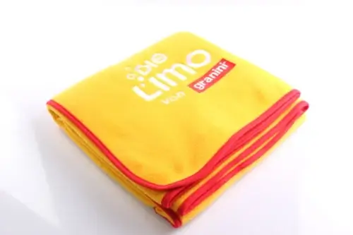 Quality fleece blanket with elegant 3D embroidered logo - premium gift