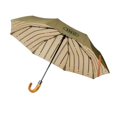 Folding retro umbrella with print