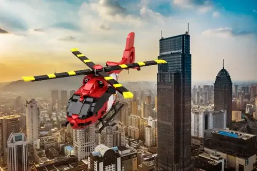 Promotional brick set - helicopter
