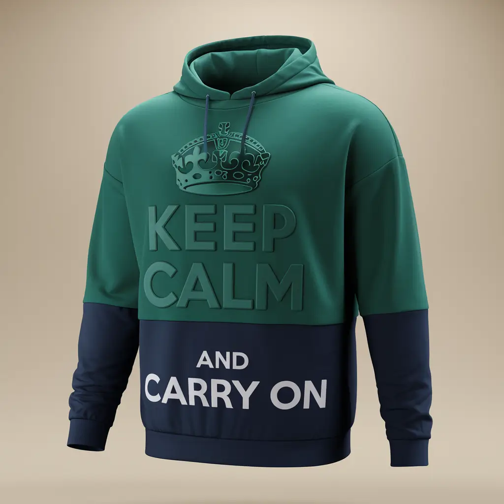 Hoodie and Polo Shirt with 3D Embossed Logo
