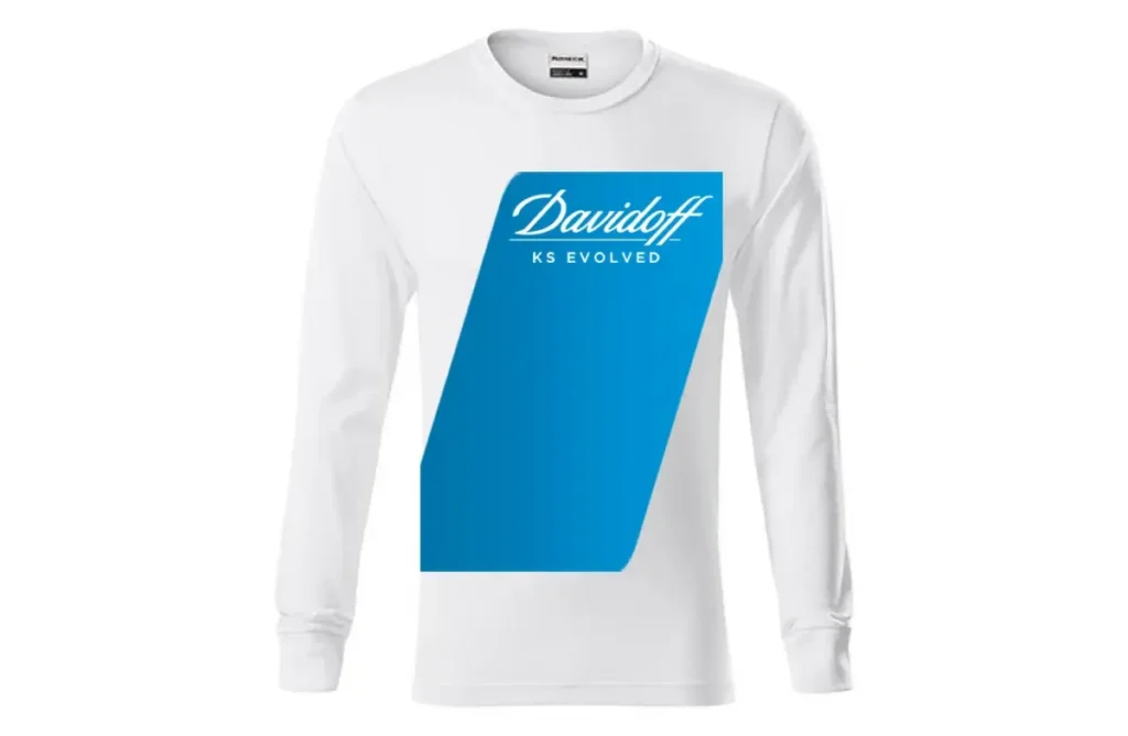 Branded Davidoff hoodie with subtle screen-printed logo - corporate apparel