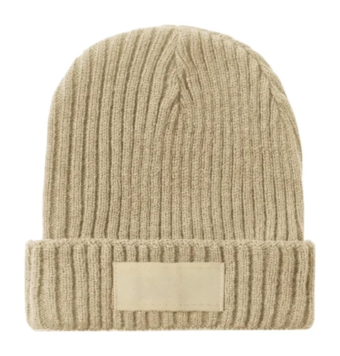 Classic knitted winter beanie with subtle branding for employees