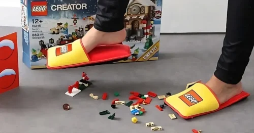 Lego slippers with fun all-over sublimation print - merch