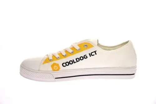 Low canvas sneakers with all-over CoolDog sublimation print