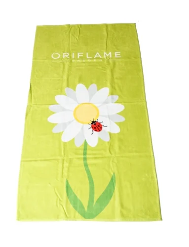 Terry bath towel Oriflame with screen-printed corporate logo
