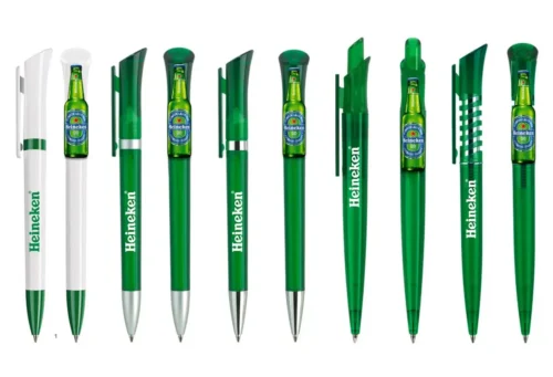 Pens with Heineken logo print