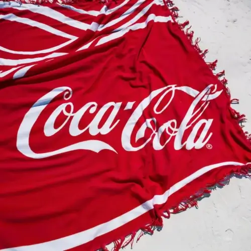 Picnic blanket with transfer print Coca-Cola - outdoor promo blanket