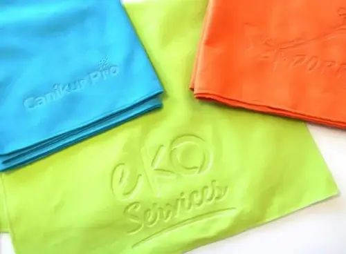 Colourful quick-dry towels with print