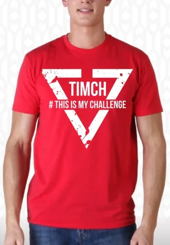 Red promo t-shirt with full-colour digital print