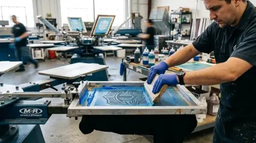 Screen printing logo example