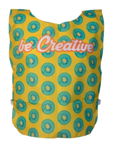 Breathable sports bodywarmer in synthetic fabric with sublimation print