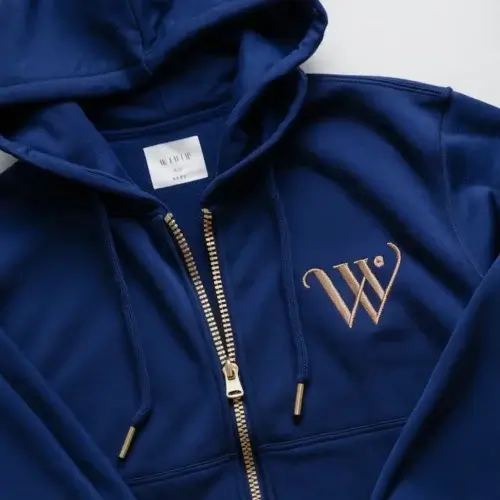 Stylish hooded sweatshirt with premium 3D embroidered company logo