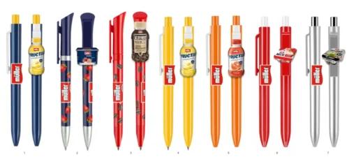 Stylish pens with Muller logo print