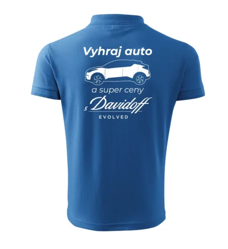 Cotton promo t-shirt with special transfer print on the sleeve