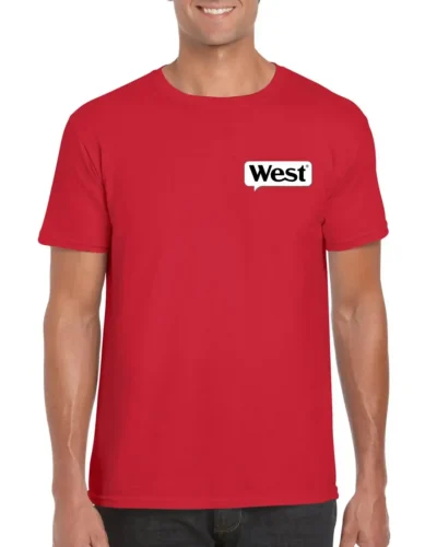 Promotional T-shirt with transfer print of the West logo for workwear