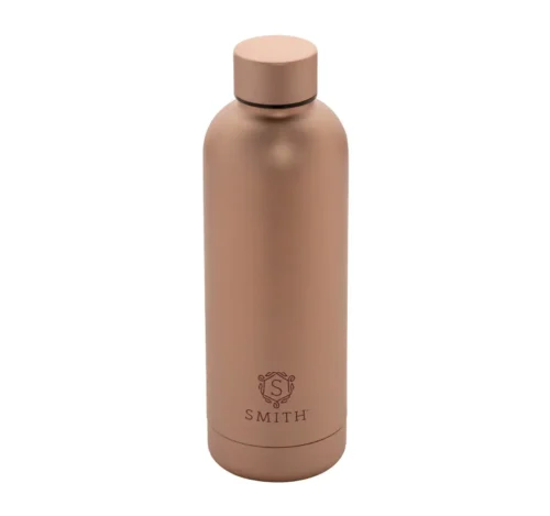 Flask with an engraved logo