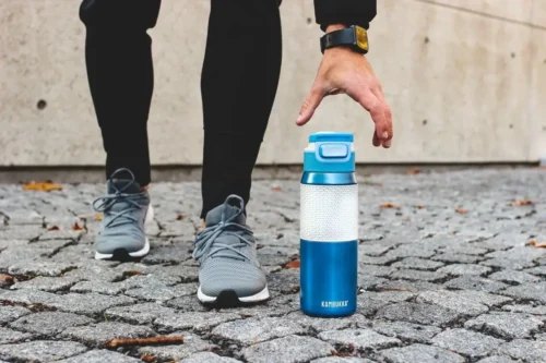 Thermos flask with pad-printed logo - sports bottle