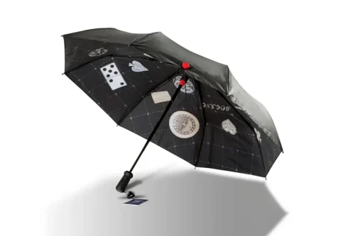 Transfer printing of a logo on an umbrella