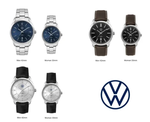 Watch with Volkswagen logo print