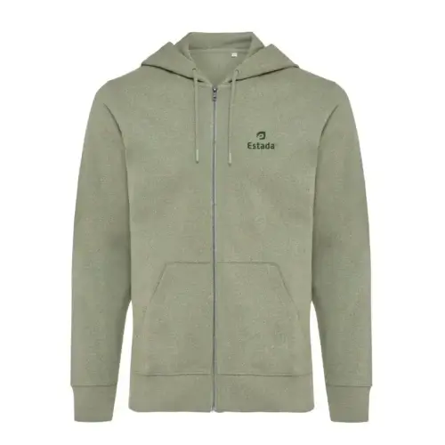 Zip-up work hoodie with precisely embroidered Estada logo